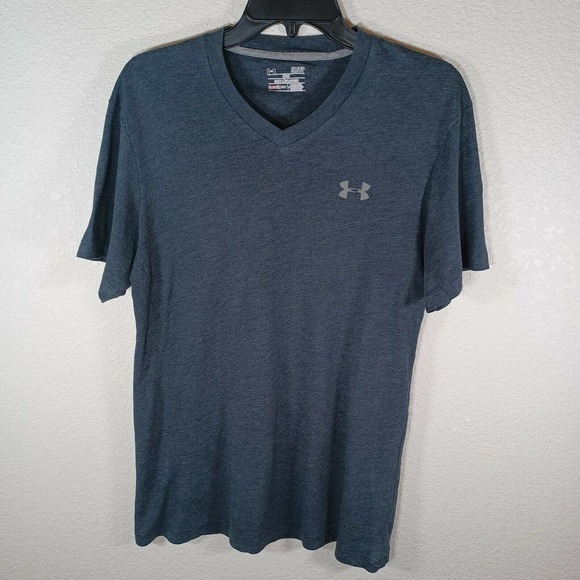 Men's Small Dark Blue Under Armour Heatgear T-Shirt - Picture 1 of 11
